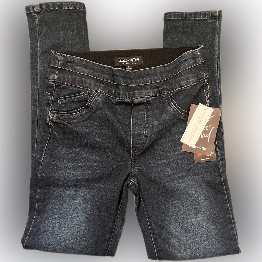 Mac and Me Size 0 NWT Women’s Dark Blue Stretch Denim Skinny Jeans/ New Pants